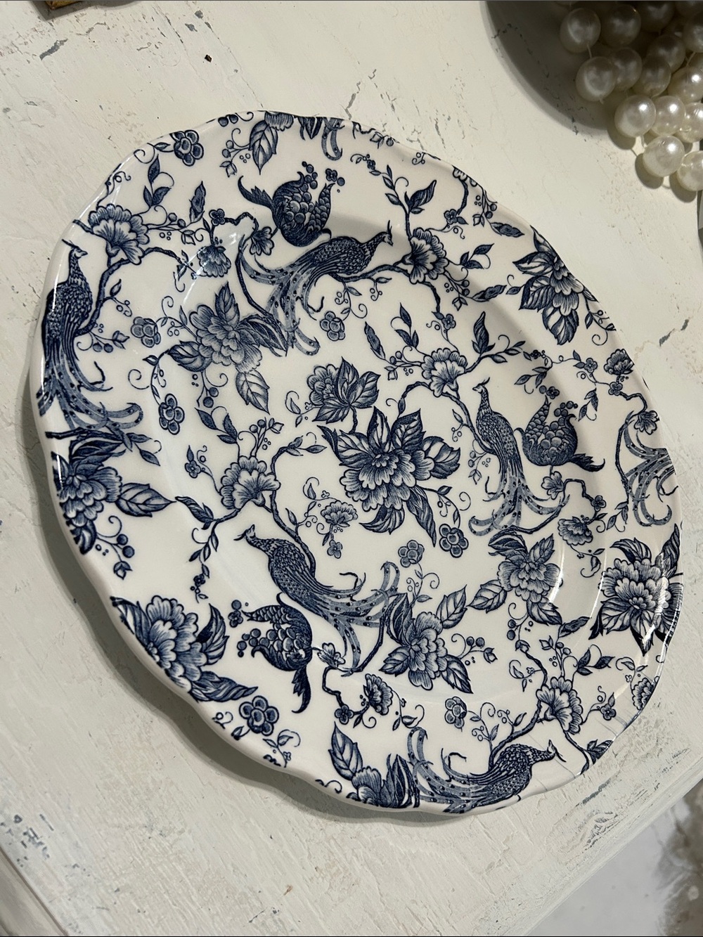 Vintage Ravensdale Pottery Serving Platter - Elegant Ceramic Dinnerware